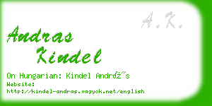 andras kindel business card